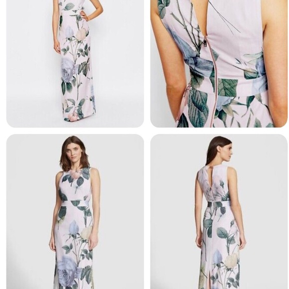 Ted Baker London distinguishing rose floral print gown - Picture 7 of 8